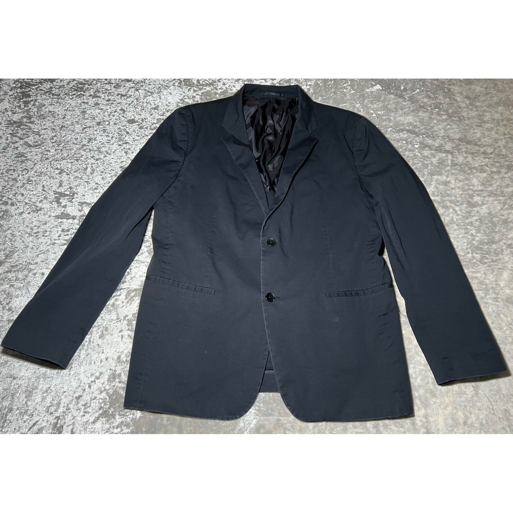 Theory Blazer Men Size 46R Blue Navy Button Up Casual Preppy Work Office